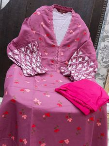 Pakistani Pure Cotton Fabric Heavy Work Embroidery