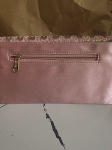 Elegant Pink &amp; Pearl Clutch