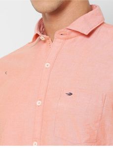 Peach Casual Shirt Red Flame