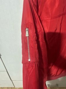 Red Varsity Bomber Jacket