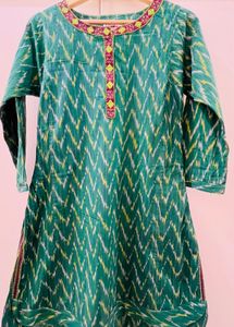 Fabindia Ikat Cotton High-Low Kurta