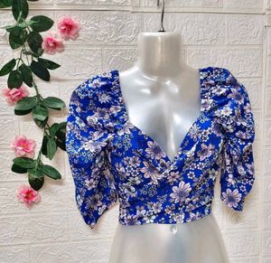 Size ES/S 🎁Buy 2 Get 1 Free 🎁 Floral Puff Sleeve