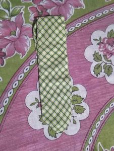 Vintage Green Plaid Tie