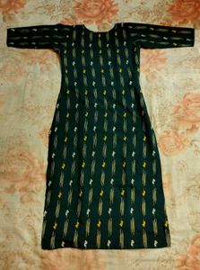 Dark Green Printed Kurti 💚