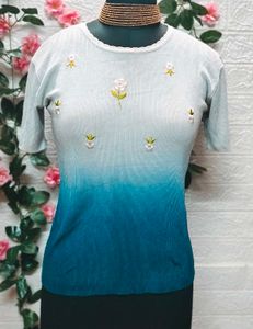 Buy Two Get One Free/ Floral Embroidered Top