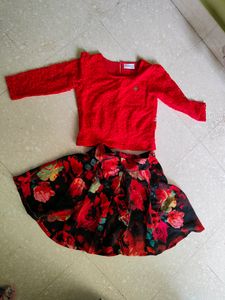 Skirt And Top Set