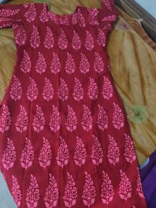 Elegant Red Printed Kurta