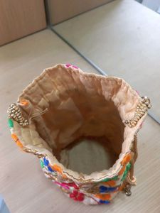 Floral Embroidered Potli Bag