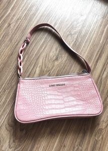 Pink Structured Shoulder Bag