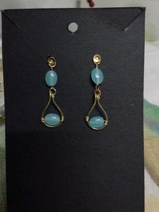 Aqua Stone Drop Earrings