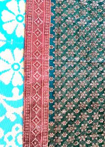 Green  Organza  Saree.