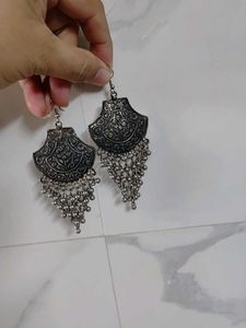 Oxidized Dangle Earrings
