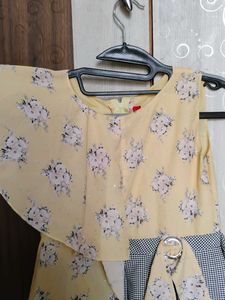 Girls Yellow Floral Dress