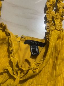 Mustard Tiered Mini Dress