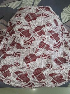 Newspaper Print Button-Down Top