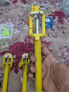 3 Yellow Selfie Stick Lot