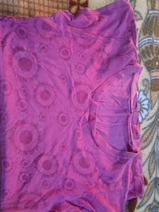 vintage Purple Patterned T-Shirt