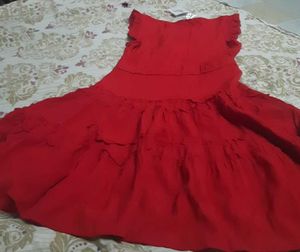Red Tiered Dress