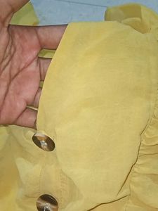 Yellow Ruffled Tiered Dress