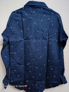 Printed Navy Blue Shirt ( L - Size )💙