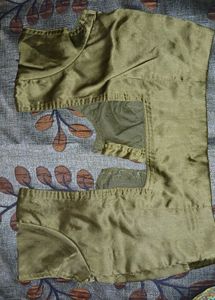 Olive Green Readymade Saree Blouse