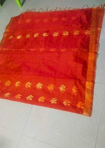 Orange Colour Shinning Organza Saree