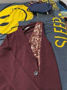 Burgundy Sequin Dress