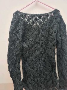 Black Crochet Top