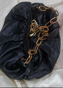 Black Cloud Sling Bag w/ Chain
