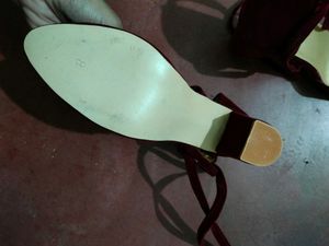 Maroon Heel With Straps- size 6