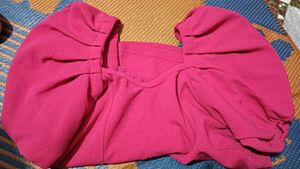 Pink Puff Sleeve Top