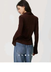SAVANA Brown Long Sleeve Top