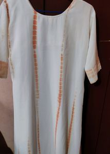 White Mirror Worked Kurta