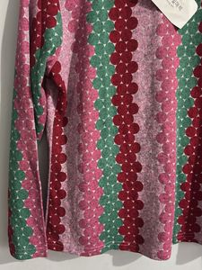 Patterned Long Sleeve Top