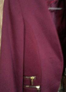 Vintage Burgundy Cropped Blazer