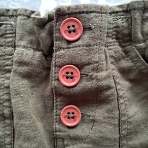 y2k Olive Green Pocket Skirt