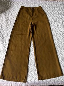 Olive Green Wide Leg Trousers