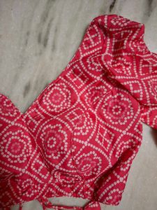 Deep Pink Bandhani Blouse