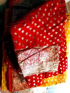 Red Yellow Saree blouse size 44