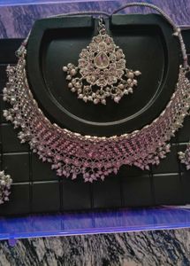 Silver Rhinestone Jewelry Set