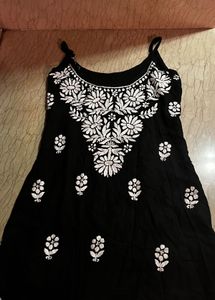 Black Chikankari Kurti