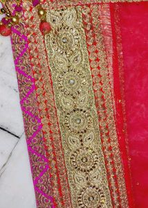 Jodhpuri Lehnga Choli Purple  Red Net Duppata