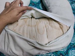 Haus and kinder Mom feeding Pillow