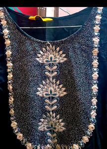 Black Embellished Kurta