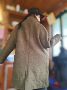 Green Oversized Korean Coat