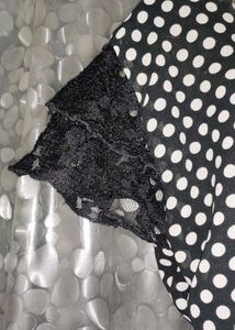 Black Dot Casual Mini Short Dress Or One Piece