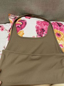 Brown Halter Neck Top
