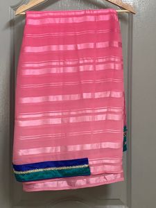A Beautiful Ombre Pink Sare With Blouse