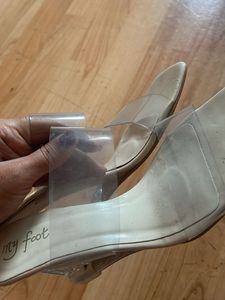 Transparent Clear Wedge Like Heels