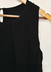 Trendy New Chic Black Sleeveless Dress